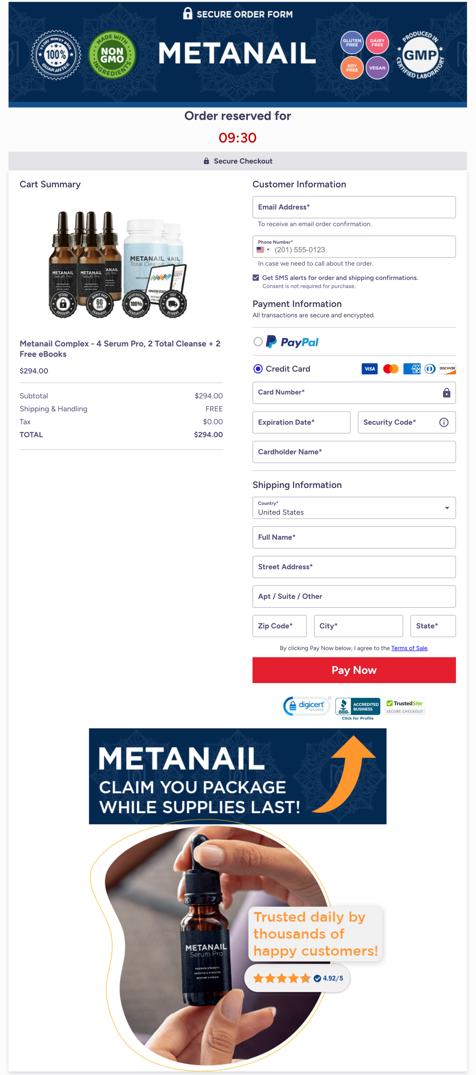 Metanail Serum Pro Official Website Secure Order Page